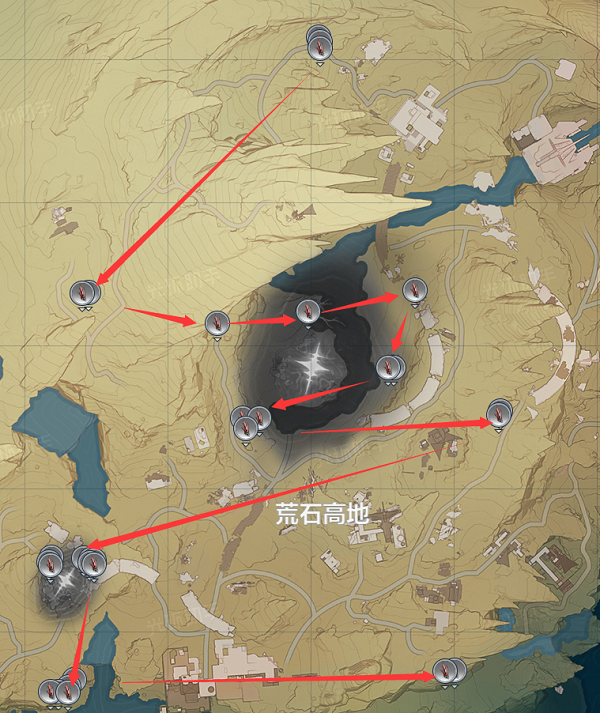 鳴潮紅針晶簇采摘路線