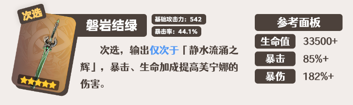 原神芙寧娜武器怎么選