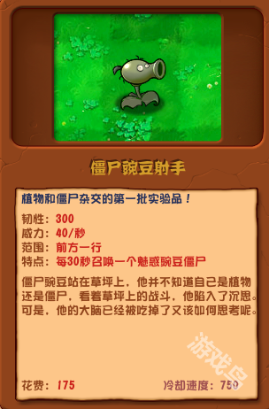 植物大戰(zhàn)僵尸雜交版僵尸豌豆射手圖鑒