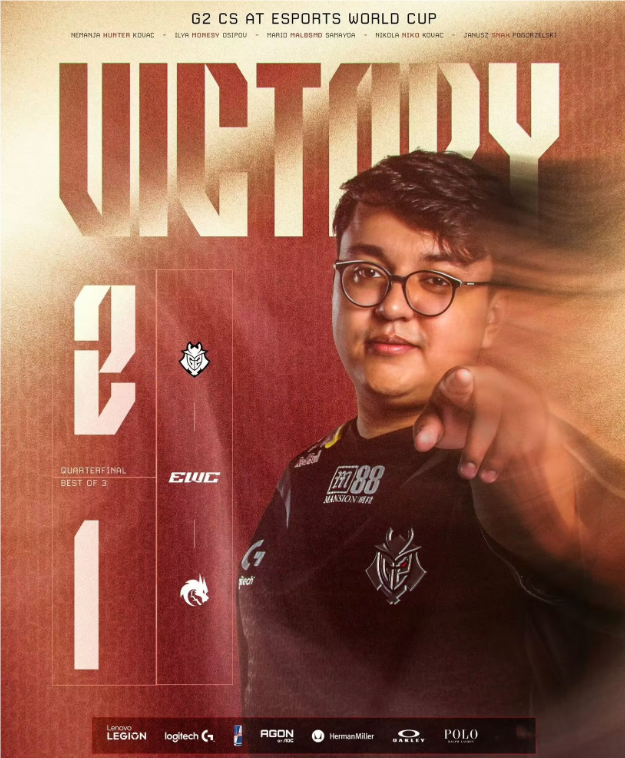 電競世界杯G2 2-1SpiritG2多點開花成功晉級