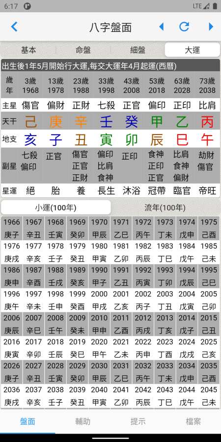論八字排命盤截圖4