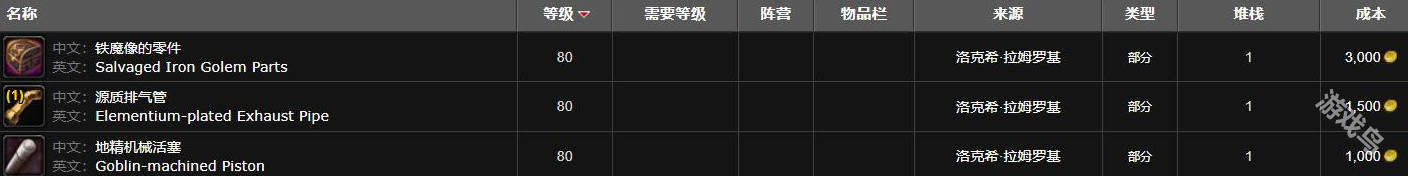 魔獸世界懷舊服地精機械活塞圖紙怎么獲得