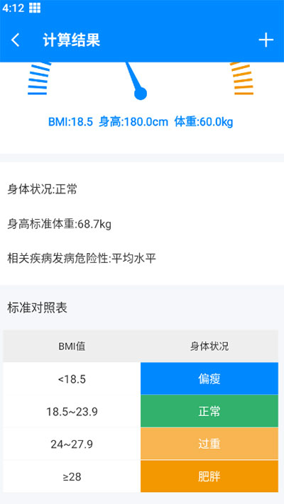 BMI計(jì)算器截圖2