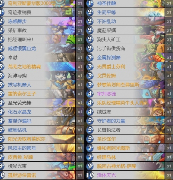爐石傳說標準40彩蹄騎卡組代碼分享