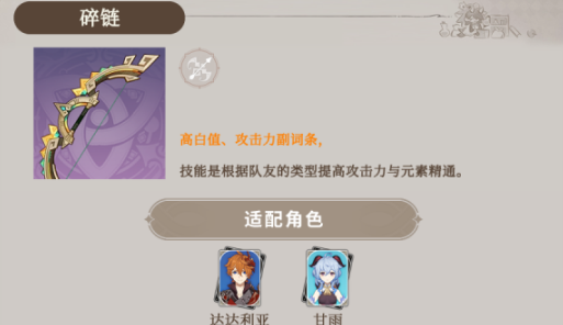 原神碎鏈適配角色推薦