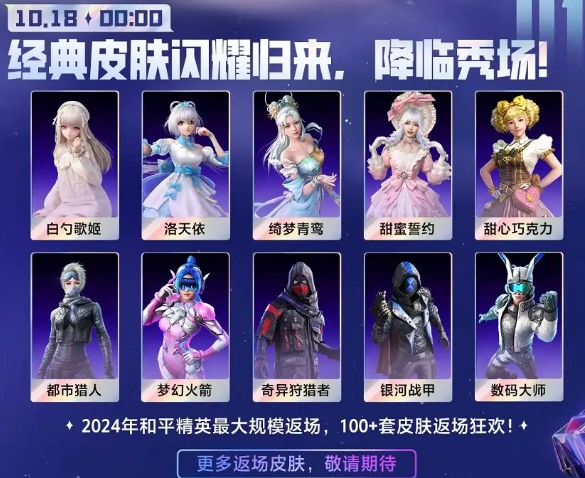 和平精英刺激之夜皮膚什么時(shí)候返場(chǎng)2024