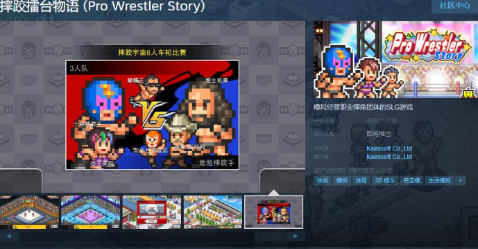 《摔跤擂臺(tái)物語》Steam頁面上線 發(fā)售日待定