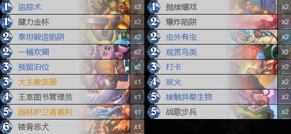 爐石傳說最新版本步兵獵卡組代碼分享