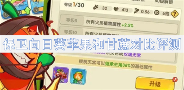 保衛(wèi)向日葵蘋果和甘蔗對(duì)比評(píng)測
