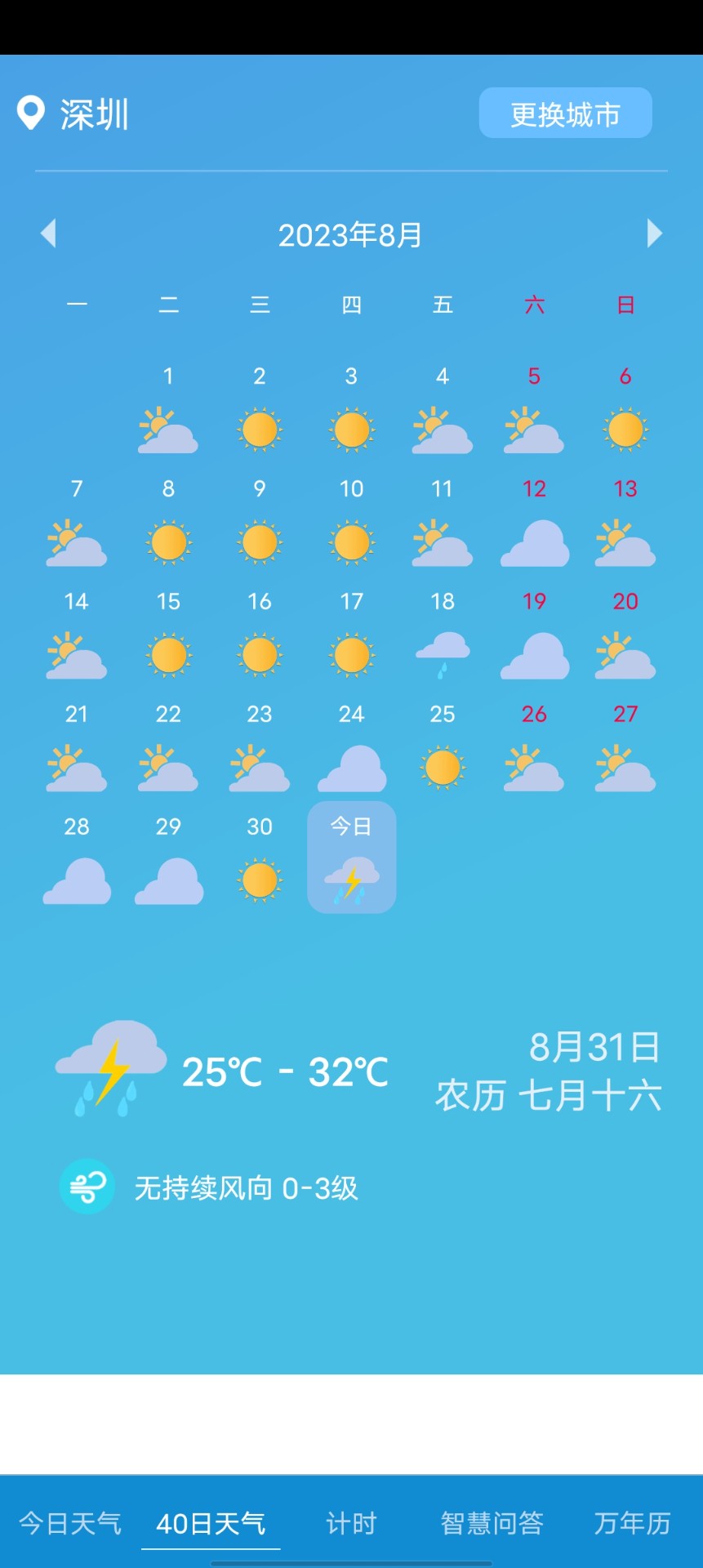 玫蘭天氣app截圖3