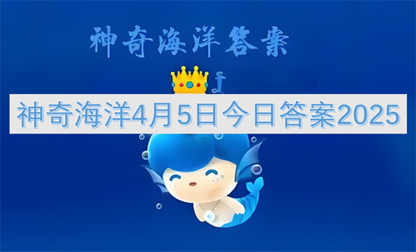 神奇海洋4月5日今日答案2025