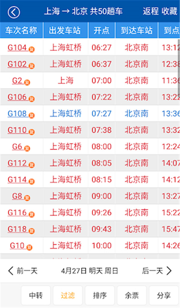 路路通列車查詢
