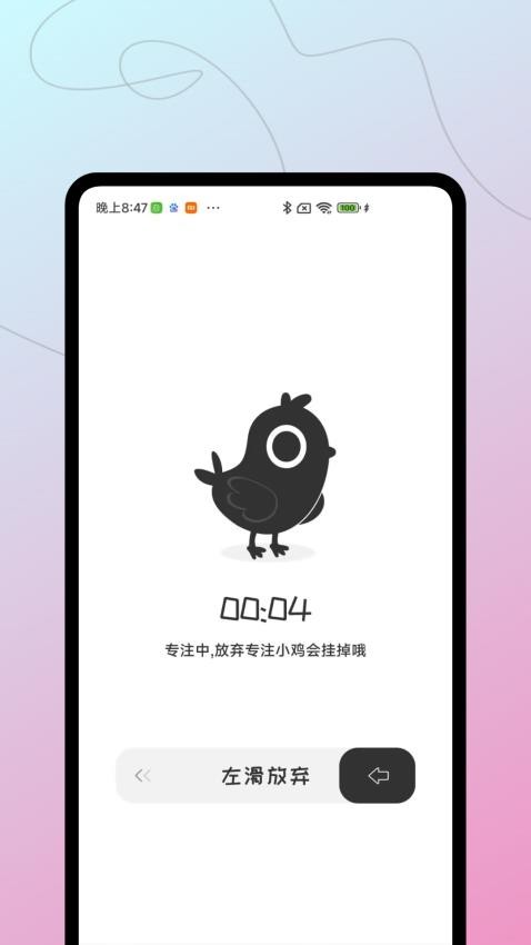 小雞專注