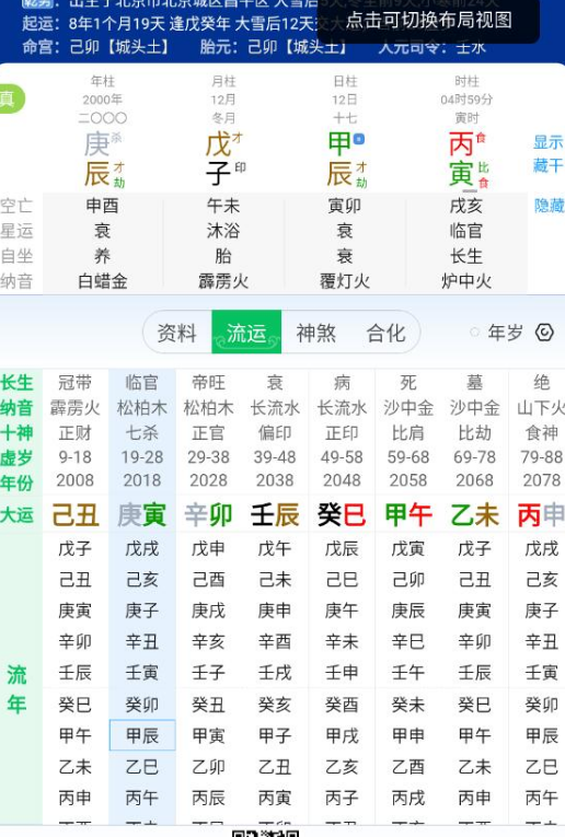 天時子平八字排盤