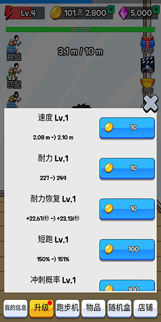 點(diǎn)擊賽跑