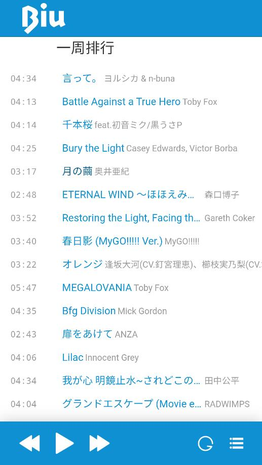 biu二次元音樂