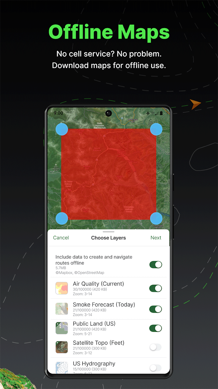 盖亚GPS(Gaia GPS)地图数据官方中文版v2025.3截图1