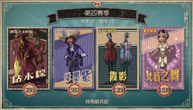 第五人格10月18日更新匯總：第四賽季開啟，角色天賦全面調(diào)整