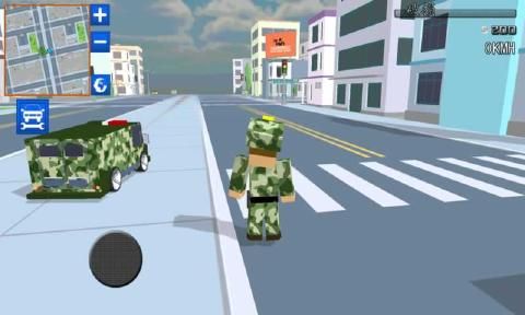 像素軍隊中文版下載手機游戲（Blocky Army City Rush Racer）截圖4