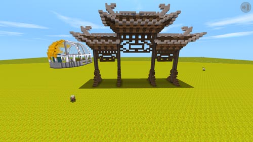 迷你世界古風(fēng)牌樓教學(xué) 中國風(fēng)牌樓制作攻略