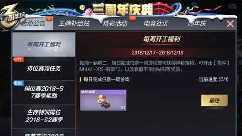 CF手游每周開工禮
