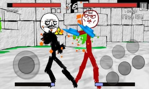 暴漫火柴人格斗游戏安卓版（Stickman Meme Fight）截图1: