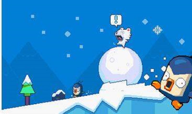 笨熊滾雪球安卓版游戲下載截圖2