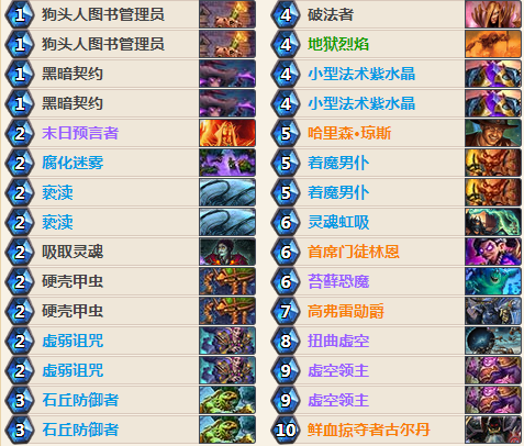 爐石傳說新版控制術(shù)卡組推薦：女巫森林術(shù)士卡組