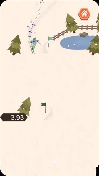 滑雪下山安卓中文版游戲截圖3