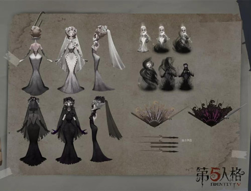 第五人格紅蝶婚紗皮膚曝光，對比醫(yī)生皮膚沒有對比就沒有傷害
