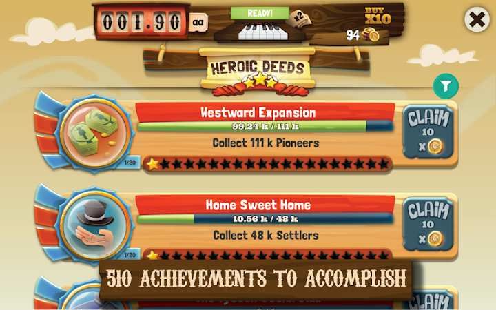 Wild West Idle Tycoon Tap中文漢化版游戲下載截圖2