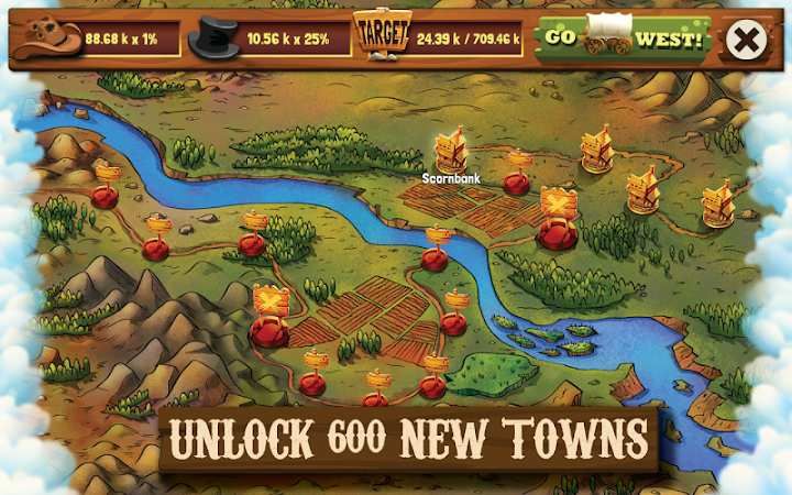 Wild West Idle Tycoon Tap中文漢化版游戲下載截圖1