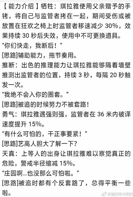 第五人格琪拉雅·瑞恩