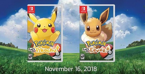 精靈寶可夢系列新作上線：精靈寶可夢Let’s Go 皮卡丘/伊布初登Switch