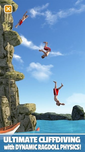翻轉(zhuǎn)跳水中文安卓中文版游戲（Flip Diving）截圖2