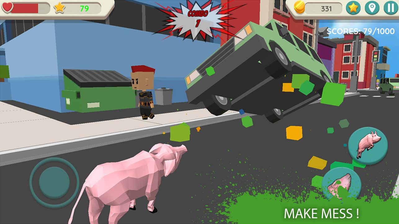 瘋狂小豬模擬器手機(jī)游戲版下載（Crazy Pig Simulator）截圖4