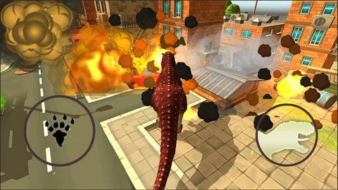 恐龍模擬器破壞世界手機游戲手游下載最新安裝（Dinosaur Simulator Dino World）截圖1