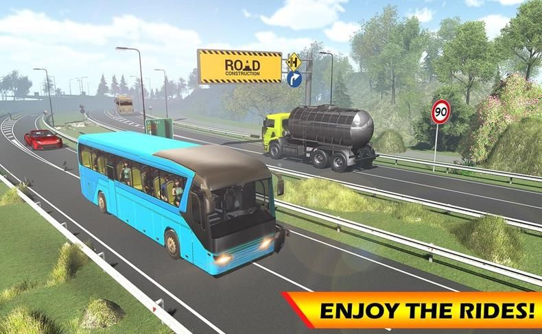 歐洲長(zhǎng)途汽車(chē)2018中文游戲手機(jī)版（Euro Coach Bus Driving 2018）截圖1