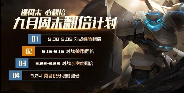 王者榮耀9月11日更新活動匯總：鉆石消耗活動開啟、實戰(zhàn)掉落寶箱