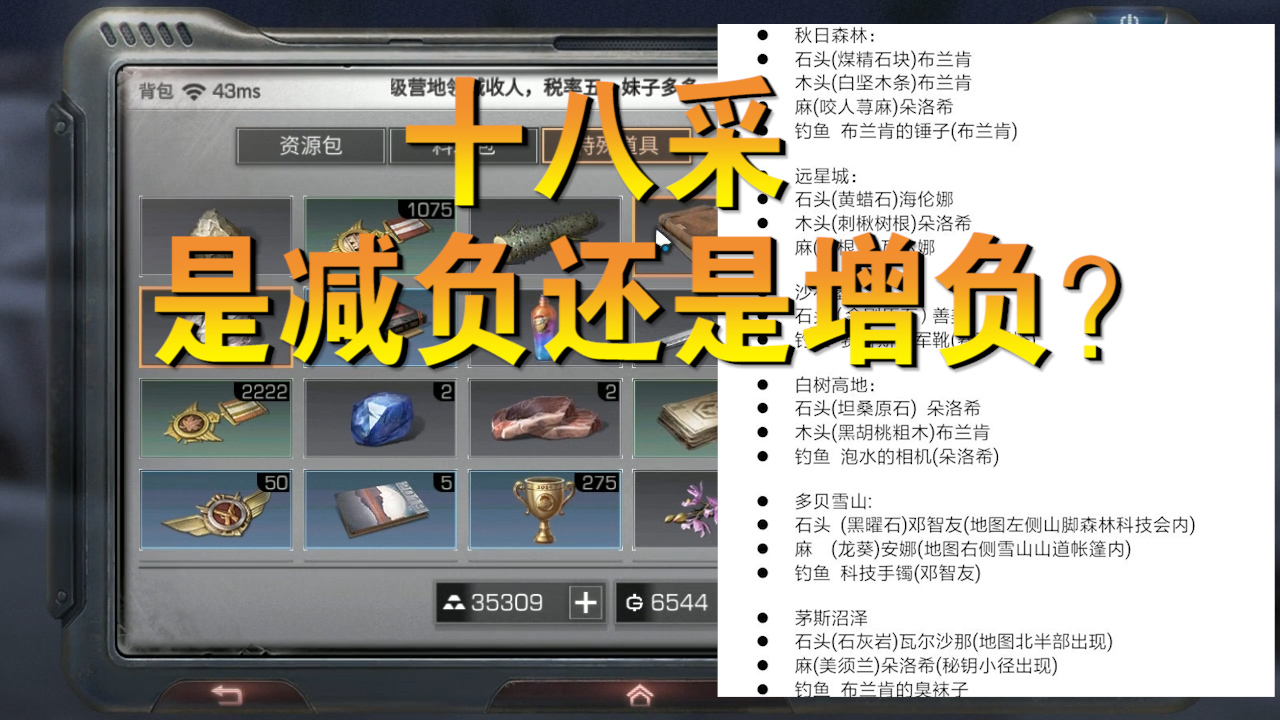 明日之后：十八采明減暗增？還在瘋狂肝樹(shù)，這樣做能秒得特殊物品