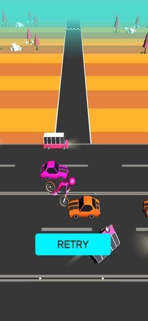 火柴人自行車競(jìng)速游戲中文安卓版下載（Stickman Bike Run）截圖2