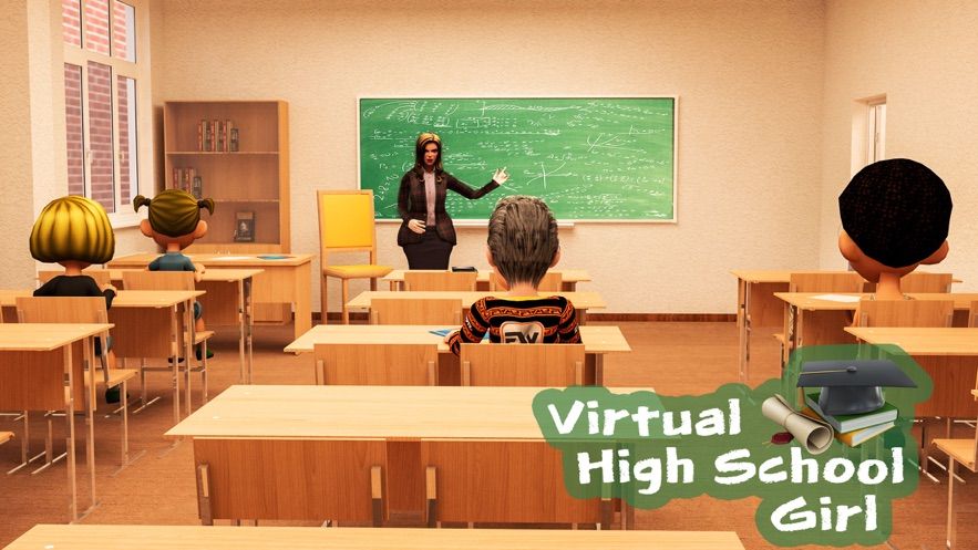 虛擬高中女生3D游戲中文最新版截圖2