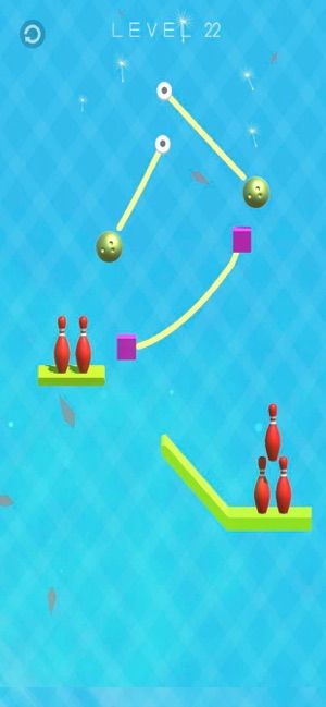 保齡球切繩拼圖手機(jī)游戲最新版下載（Bowling Cut Rope Puzzle）截圖1