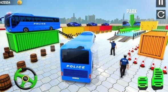 警用巴士停車模擬游戲版下載截圖1