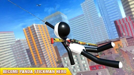 熊貓火柴人英雄游戲中文版（Panda Stickman Hero）截圖2
