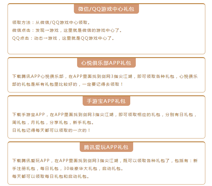 劍網(wǎng)3指尖江湖禮包兌換 劍網(wǎng)3手游游戲禮包大全