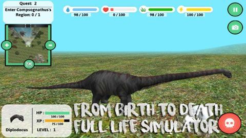 梁龍模擬器無(wú)限生命無(wú)敵最新版 Diplodocus Simulator截圖3