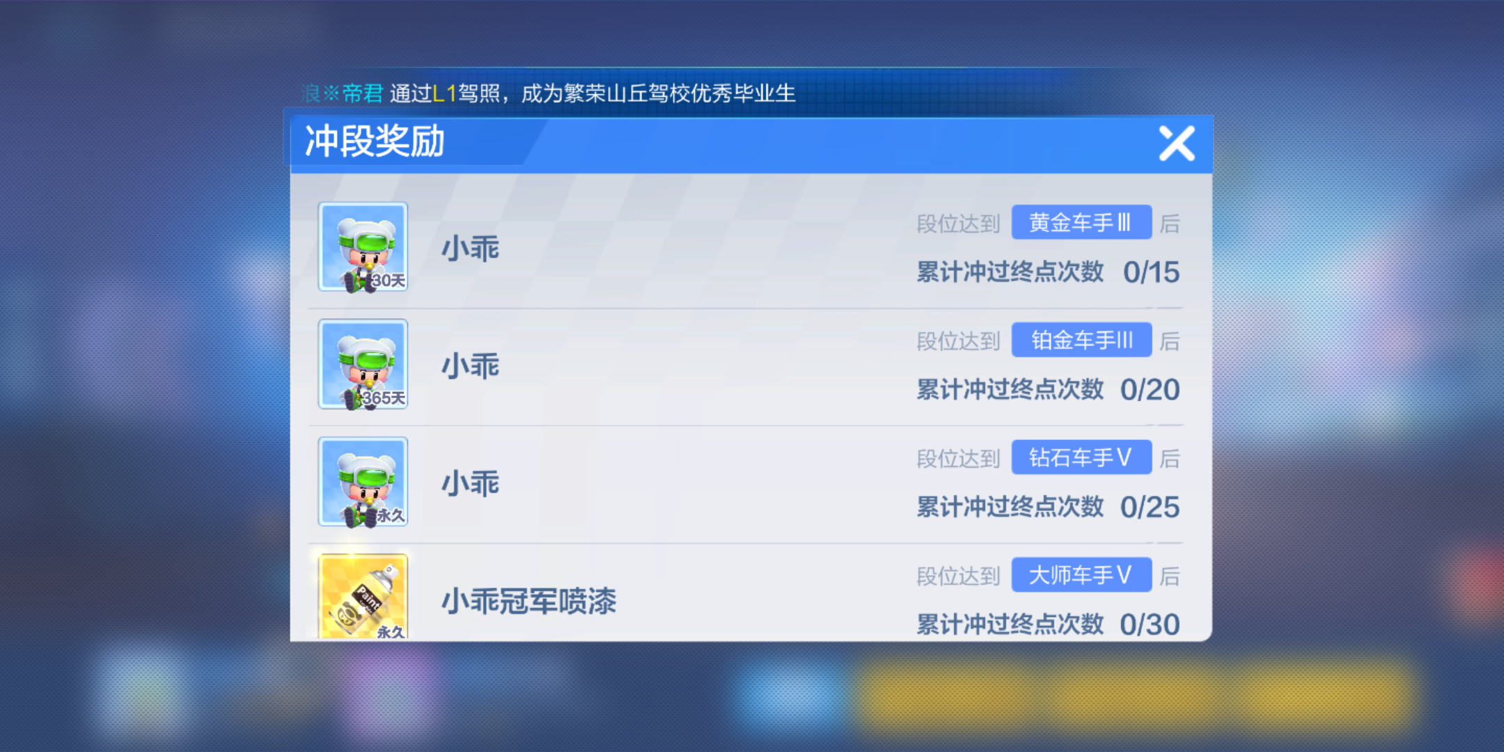 跑跑卡丁車手游永久小乖獲得方法