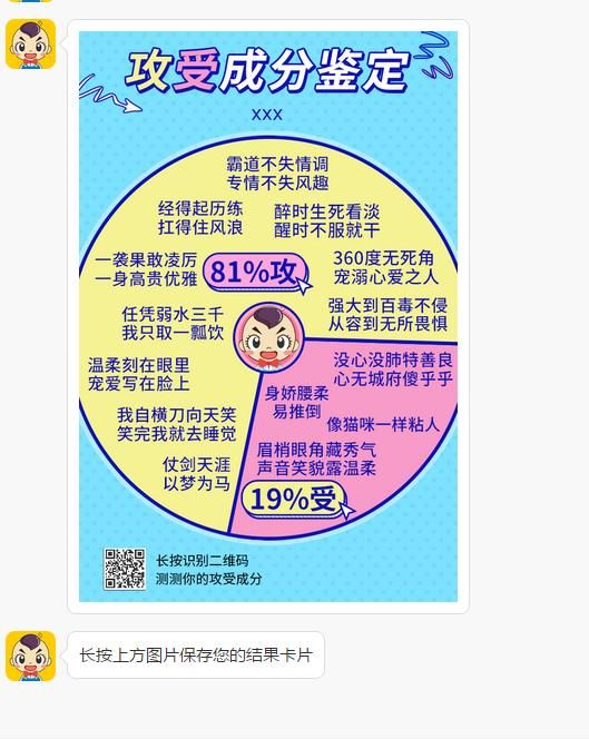 攻受成分鑒定心理測(cè)試小程序二維碼入口截圖1