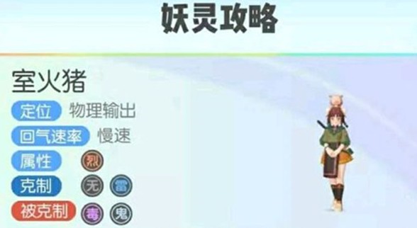 一起來(lái)捉妖室火豬怎么樣？室火豬技能屬性介紹
